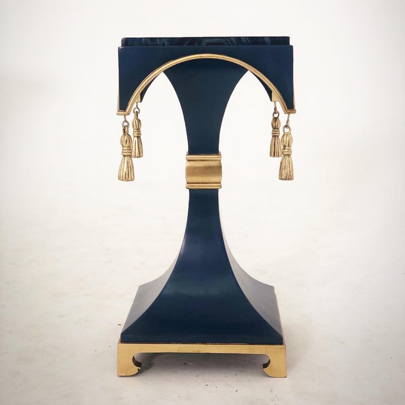 Azurite Martini Table in Deep Blue