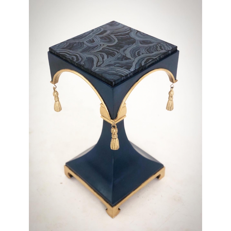 Azurite Martini Table in Deep Blue