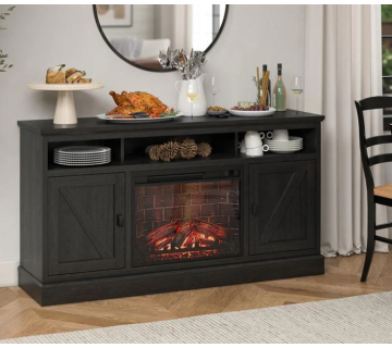 Kệ tivi + Lò sưởi điện Ameriwood Home Ashton Lane