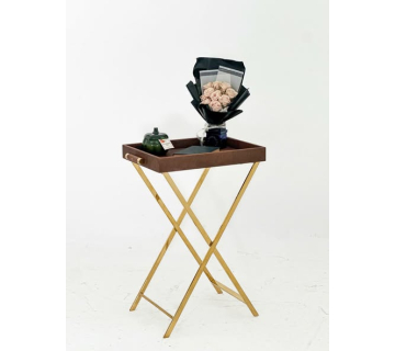 Bàn khay Faux shagreen - Nâu 