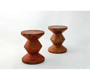 Lacquer Hourglass Side Table