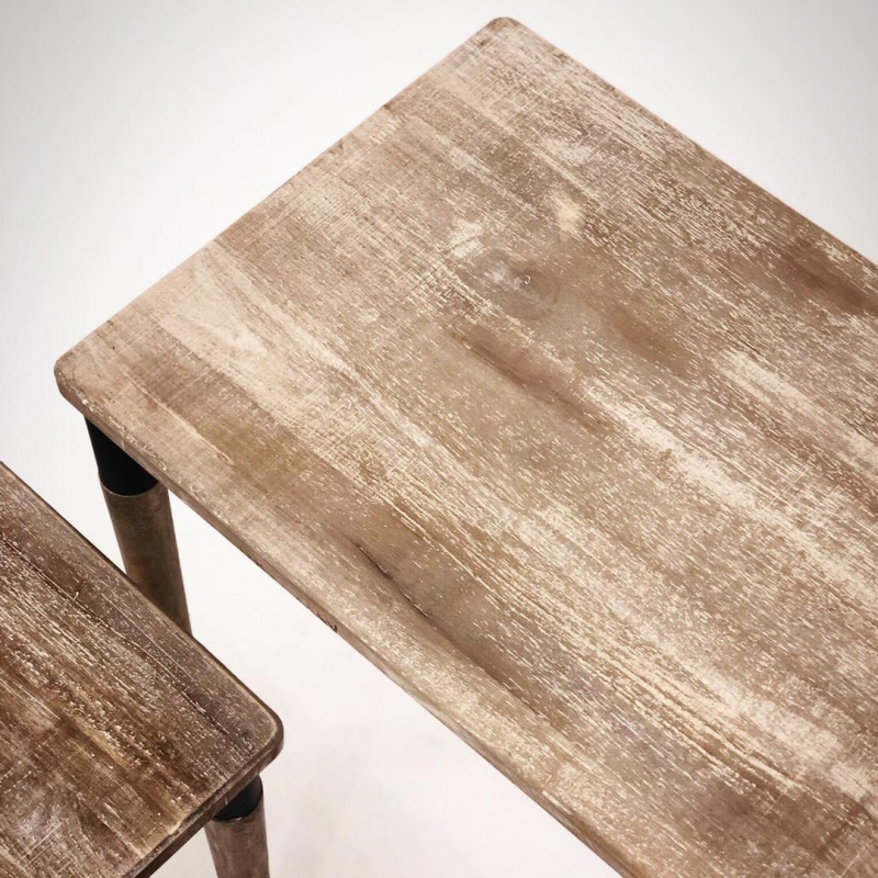 Bộ ba bàn Rustic nesting table