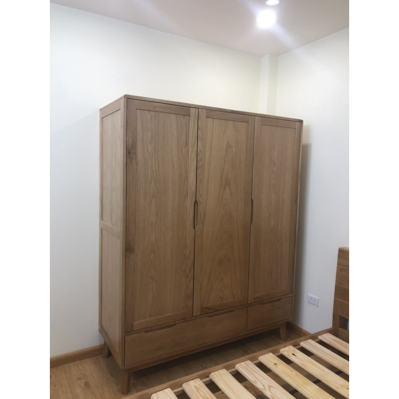 Tủ áo sồi 24 - 1.6m - Nâu 