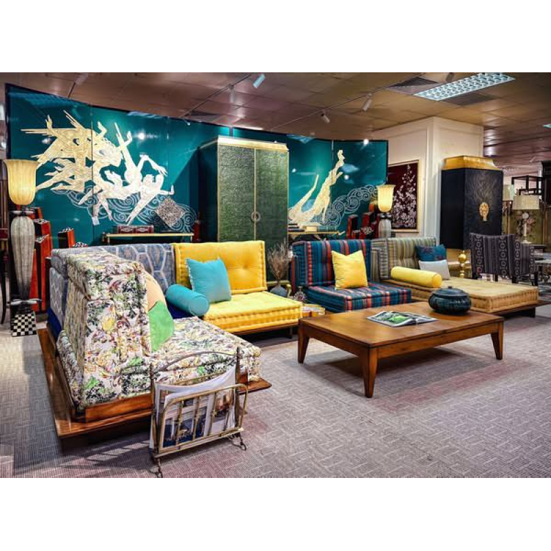 Sofa Mahjong bản đế gỗ 