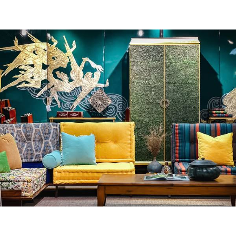Sofa Mahjong bản đế gỗ 