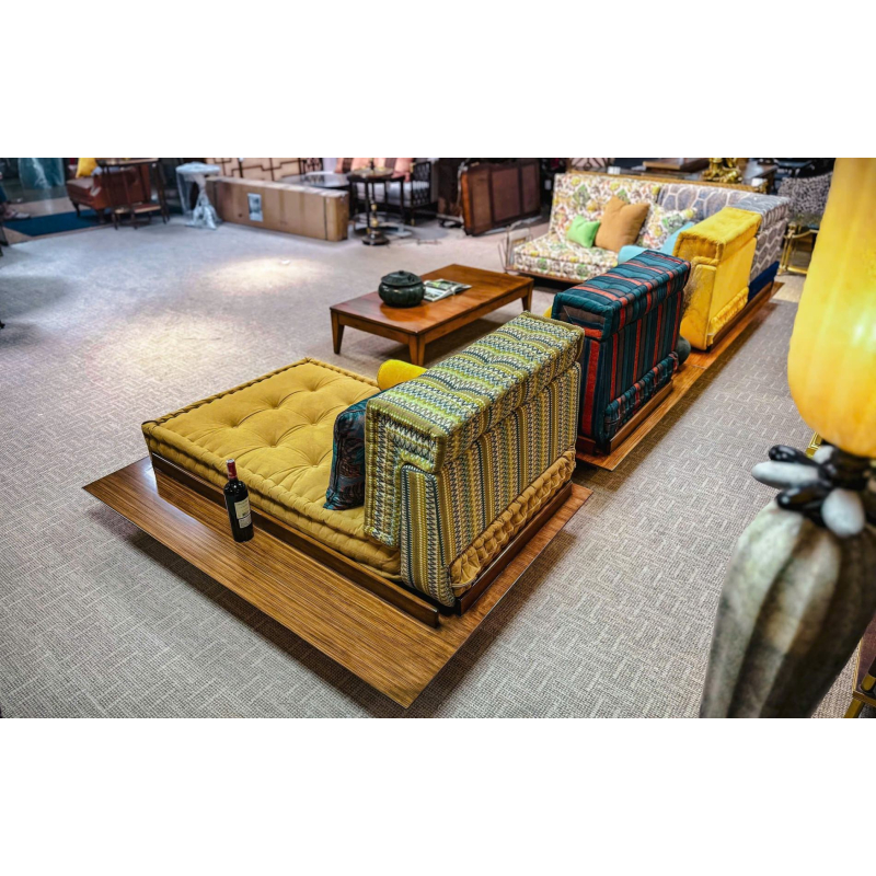 Sofa Mahjong bản đế gỗ 