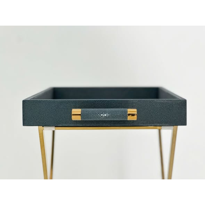 Bàn khay chữ nhật Faux shagreen