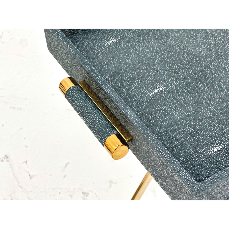 Bàn khay chữ nhật Faux shagreen