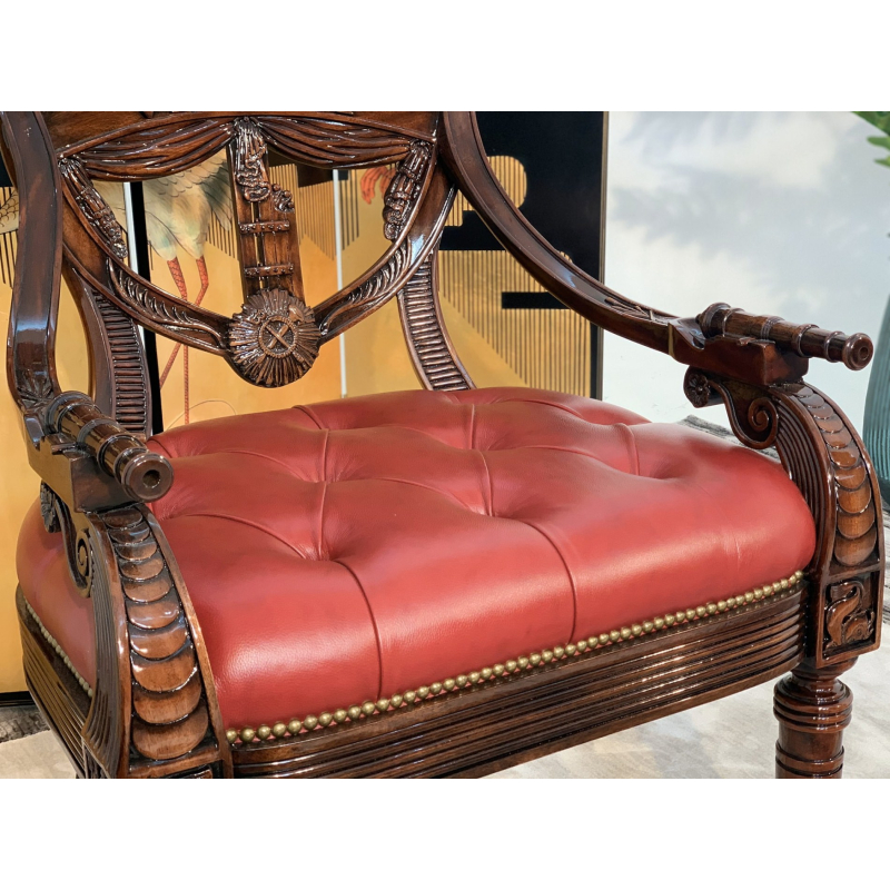 Ghế Victory ArmChair (da đỏ)