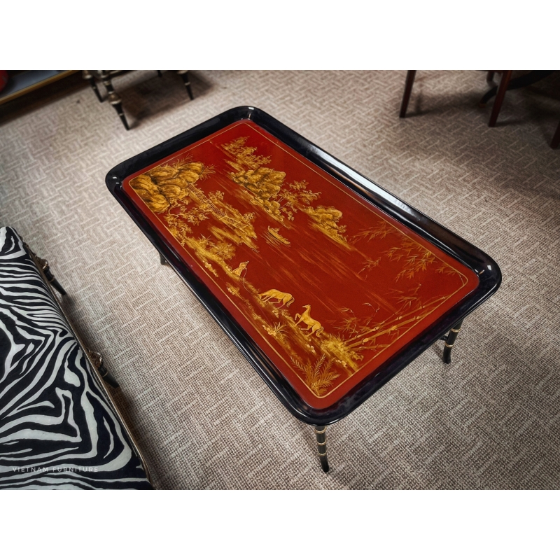 Bàn sofa vẽ phong cảnh 
