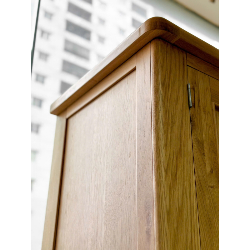 Tủ áo sồi Mỹ - 2 cánh 