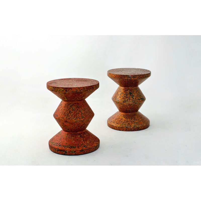 Lacquer Hourglass Side Table