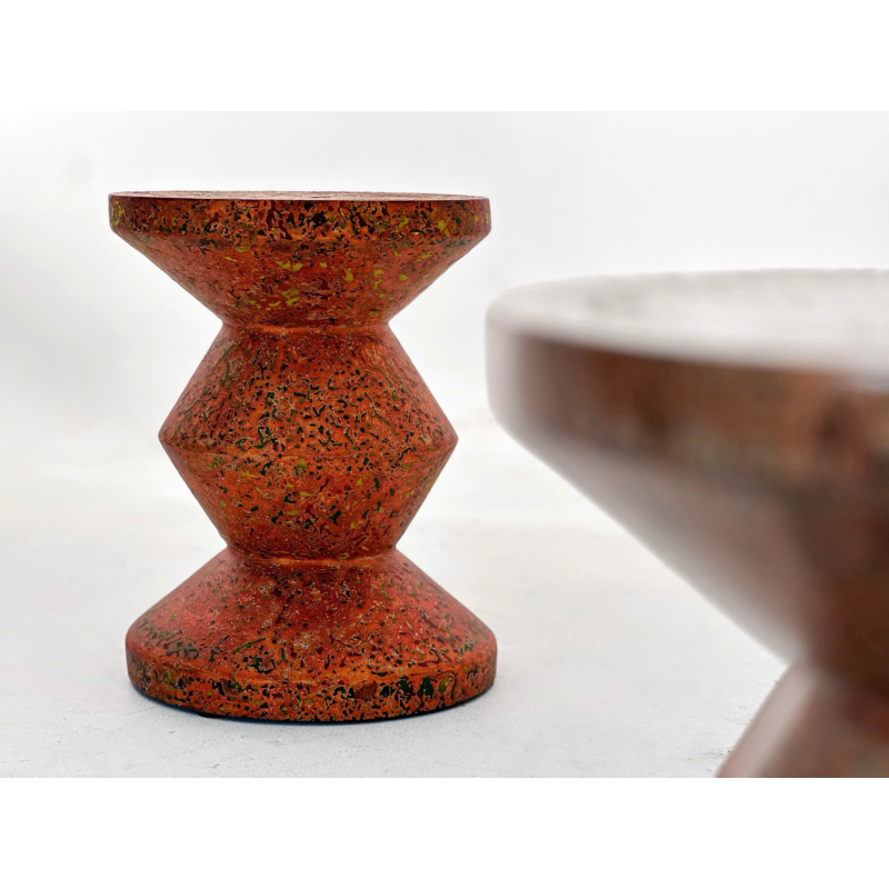 Lacquer Hourglass Side Table